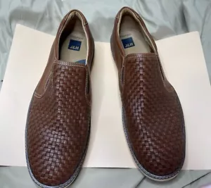 Men's J&M Woven Leather Slip-On Sneakers Dress Shoes Size 13 M F20 - Picture 1 of 9