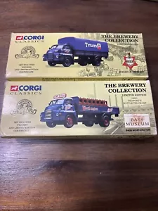 Corgi Brewery Collection, Bass Bedford Bottle Truck and Canvas Back Set Tetleys - Picture 1 of 10