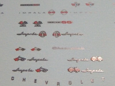 1/24  waterside decals for WCPD 1959 1961 1962 1964 Chevrolet - Image 1 of 4
