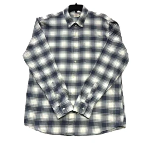 FAHERTY Soft Flannel Shirt Men Longsleeve Charcoal Gray Plaid Sz XL - Picture 1 of 5