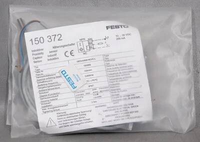 NEW Festo SIEN-M5B-NO-K-L 150 372 Inductive Proximity Sensor (150372) - Image 1 of 2