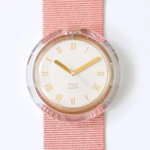 Vintage 90s Y2K POP Swatch ‘LA BOITE’ Pink Wrist Watch PWK160 1992 *LIKE NEW* - Foto 1 di 9