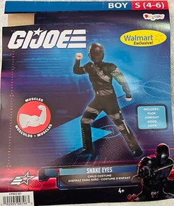 4 PCS G.I. Joe Halloween Costume Youth Small (4-6) Snake Eyes NEW - Picture 1 of 3