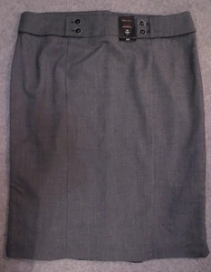 Size 16 Black Grey Smart Work Pencil Skirt Lined - Picture 1 of 5