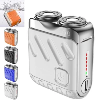 Mini Electric Razor Double-Ring Beard Shaver Portable Pocket Shaver Men's Shaver