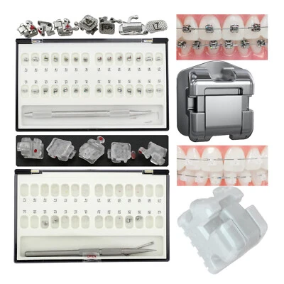 Orthodontic Self Ligating Bracket Metal Damon Q Clear Ceramic Brace Roth MBT 022 - Image 1 of 4