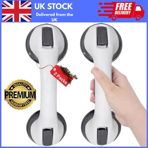 2X Suction Grab Rail Handle | Bathroom Shower Safety Support Bar | Non-Slip Grip - Picture 1 of 7