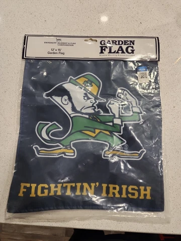 UBF Notre Dame Fighting Irish Garden Flag 12x15 University Blanket and Flag Corp Cover
