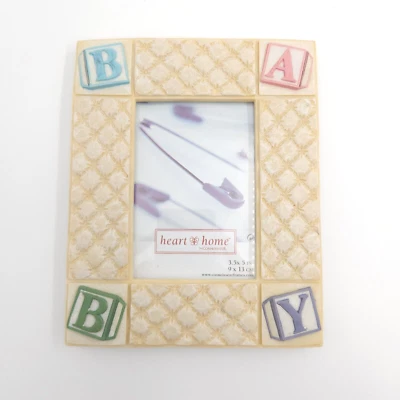 Marco de fotos para guardería de bebé 3D colores pastel fotos 3,5x5 corazón conocedor del hogar Foto 1 de 4