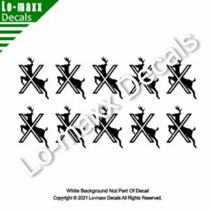 Deer Kill Markings Jagdauto LKW SUV Premium Qualität gestanzt Vinyl Aufkleber - Bild 1 von 20
