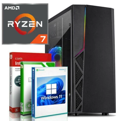 EXO-GAMING Windows 11 AMD RYZEN 7 4700S Computer GAMING PC 16GB GDDR6 2TB SSD RX 550 2GB