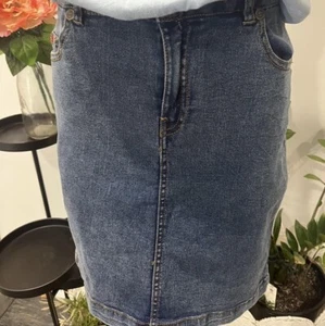 Lee Copper Blue Wash Denim Mini Skirt Size 14 - Picture 1 of 7