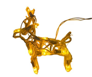 1997 Lemax Lighted Reindeer Sculpture Head Up Village Lawn White Deer #74163 - Picture 1 of 7