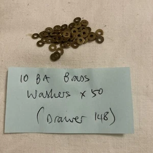 10 arandelas de latón BA X 50 - FREEPOST - Imagen 1 de 2