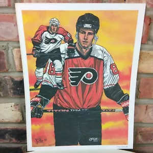 De colección 1992 estampado artístico deportivo clásico 11x14 Eric Lindros aleatorio #/5000 hombre cueva - Imagen 1 de 1