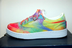 Reebok Club C 85 Rainbow Tennis Shoes New Size 8 Euro 40.5 - Picture 1 of 3