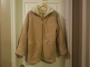 1970s Vintage JLC Tan Mens Leather Coat Small - Picture 1 of 9
