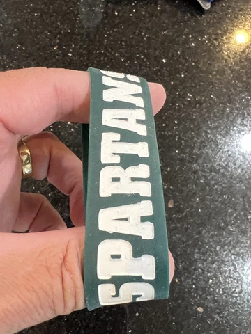 Michigan State Spartans extra wide NCAA  team logo silicone wristband bracelet Cover