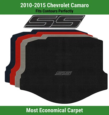 Lloyd Velourtex Trunk Carpet Mat for 2010-2015 Chevrolet Camaro w/SS Black Logo - Image 1 of 4