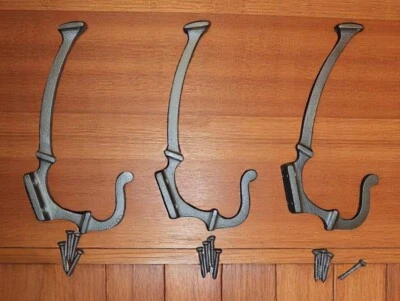 Ganchos para abrigo de hierro fundido estilo vintage victoriano rústico sombrero salón (juego de 3/6") Foto 1 de 4