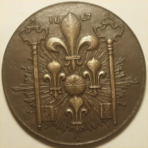 Grande Médaille Tricentenaire du rattachement de Lille à la France 1667-1967 !! - Picture 1 of 2