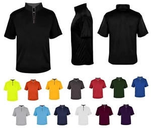 MEN'S PERFORMANCE 1/4 ZIP PULLOVER, SHORT SLEEVE, LIGHTWEIGHT, UNLINED, XS-4XL - Picture 1 of 2