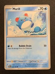 Marill | 044/193 | Común | Escarlata y Violeta - Paldea Evolved | Juego de cartas coleccionables Pokémon - Imagen 1 de 3