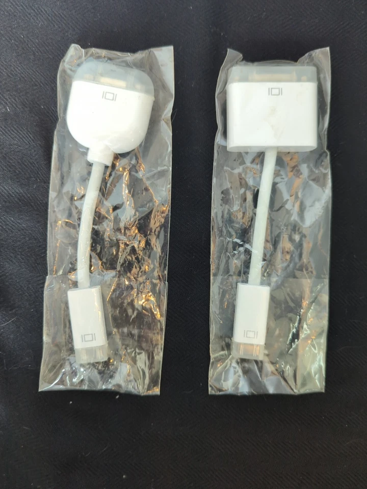 Apple Mini DisplayPort Adapters - Female DVI & VGA - Image 1 of 4
