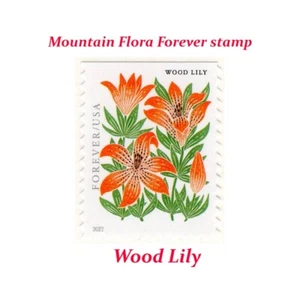TEN Wood Lily Unused Forever 60c stamps | Wedding Postage | Flower stamps | WOW! - Picture 1 of 3
