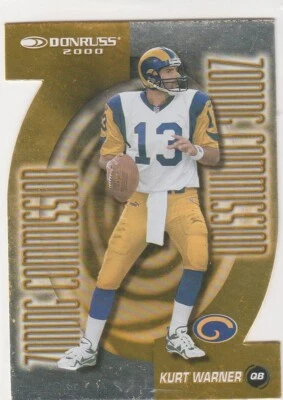 2000 Donruss Zoning Commission #ZC-17 Kurt Warner #/1000 053-J - Image 1 of 2