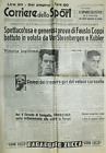 Corriere dello Sport N° 199 del  22.AGO.1949 " FAUSTO COPPI e VAN STEENBERGEN
