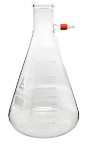 Eisco Labs 5000ml Filtering Conical Flask, Plastic Side Arm - Borosilicate Glass - Picture 1 of 1