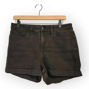 Old Navy Jeansshorts Damen 10 schwarz hoher Bund WOW Bündchen - Bild 1 von 5