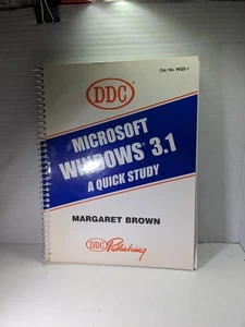 Vintage 1993 'Microsoft Windows 3.1: A Quick Study' Spiral Softcover Workbook - Picture 1 of 6
