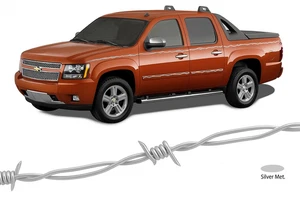 Trimbrite Pinstripe Tape R65171 Rebel Gear 7/8 Inch Barbwire Silver 36 FT Length - Picture 1 of 2