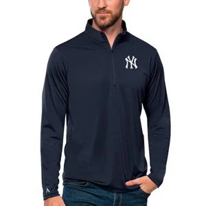 New York Yankees Antigua Tribute Quarter-Zip Pullover Top - Navy - Men's XL - Picture 1 of 1