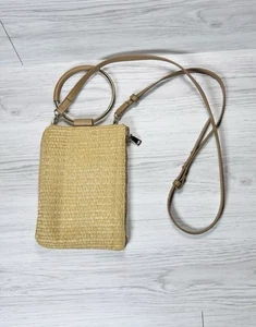 INC Charlii Brazalete Mango Paja Mujer Bandolera Bolso sin asas Hombro Macys Tostado - Imagen 1 de 22