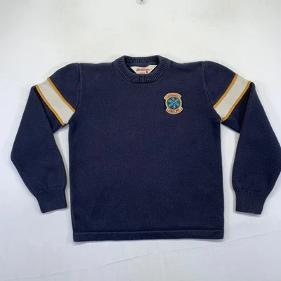 Suéter Vintage Abercrombie Niños Talla Grande Niños Jóvenes Parche a Rayas Logo Tejido Foto 1 de 4