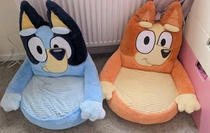Bluey and Bingo Kids Plush Sofa Chair X 2 RARE BUNDLE! - Picture 1 of 1