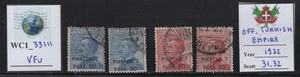 WC1_33111 ITALIENISCHE BÜROS: TÜRKISCHES REICH. Lager 1922 Briefmarken. Sc. 31,32. Gebraucht - Bild 1 von 1