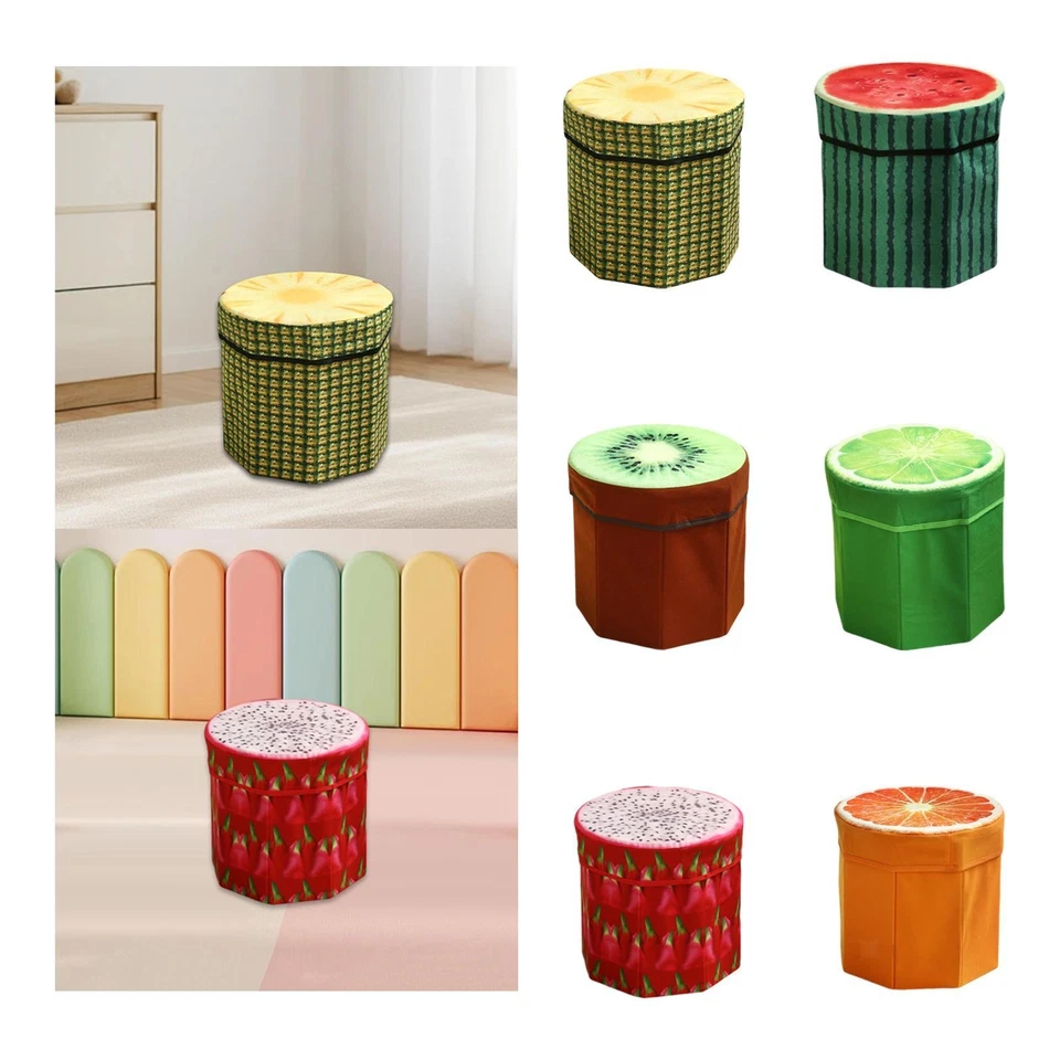 Folding Storage Ottoman Foot Rest Stool Organizer Footrest 11.42x11.42x11.81inch - Image 1 of 1