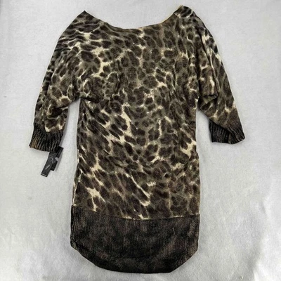 NWT Baby Phat Women's Animal Print Half Sleeves Off Shoulder Mini Dress Sz 3X - Image 1 of 4