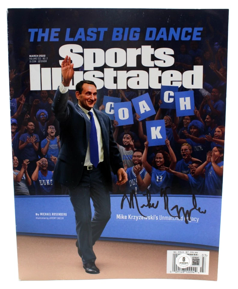 Mike Krzyzewski Firmado Sports Illustrated Duke Coach K con Beckett Certificado de Autenticidad BT56247 Foto 1 de 1