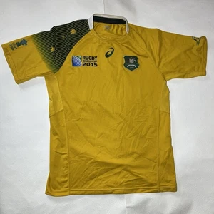 Australia Wallabies Asics rugby jersey shirt World Cup 2015 size M - Picture 1 of 11
