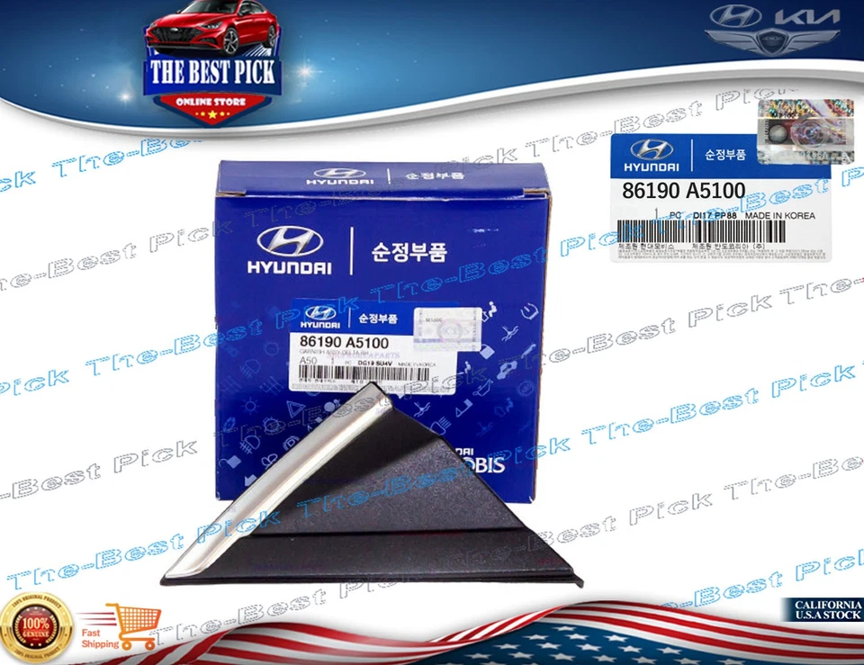 ⭐OEM⭐Moldura guardabarros esquina cromo pasajero para 13-17 Elantra GT 86190A5100 Foto 1 de 4