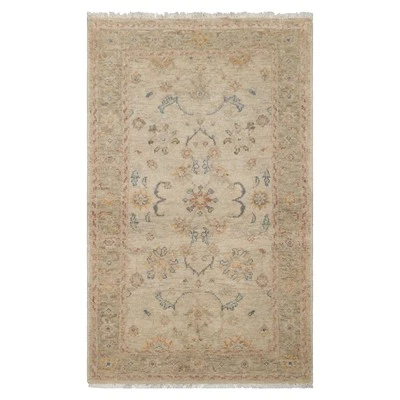 Afghan Oushak Transitional LoomBloom 3'x5' Beige Hand Knotted Wool Area Rug - Image 1 of 4