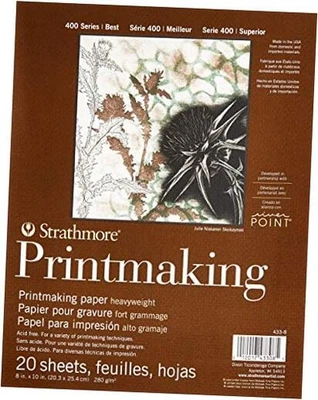  Almohadilla de Grabado Serie 400 Papel, Peso Pesado, 8"x10", Blanco, 20 Hojas  Foto 1 de 4