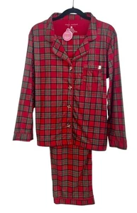 Simply Southern Pajama Set Womens Sz L Red Plaid Holiday Sleepwear Loungewear - Picture 1 of 9