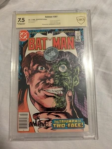 Batman #397 cbcs 7.5 - Two-Face App TOM MANDRAKE SIGNED Catwoman - Picture 1 of 3