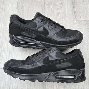 Nike Air Max 90 Hombres 12.5 Cuero Negro Gamuza Caja Baja Incluida - Imagen 1 de 16